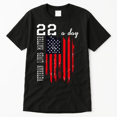 Veteran Lives Matter Suicide Awareness Ptsd Veteran 22 Day Cool Gift Tall T-Shirt