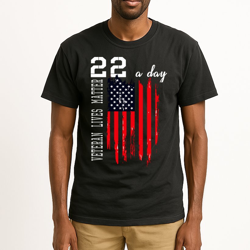 Veteran Lives Matter Suicide Awareness Ptsd Veteran 22 Day Cool Gift Tall T-Shirt