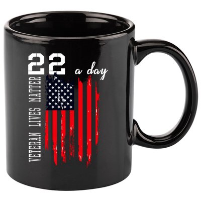 Veteran Lives Matter Suicide Awareness Ptsd Veteran 22 Day Cool Gift 11oz C Handle Ceramic Mug
