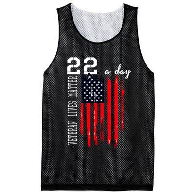 Veteran Lives Matter Suicide Awareness Ptsd Veteran 22 Day Cool Gift Mesh Reversible Basketball Jersey Tank