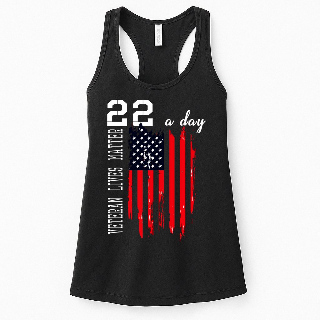 Veteran Lives Matter Suicide Awareness Ptsd Veteran 22 Day Cool Gift Womens Tank Top