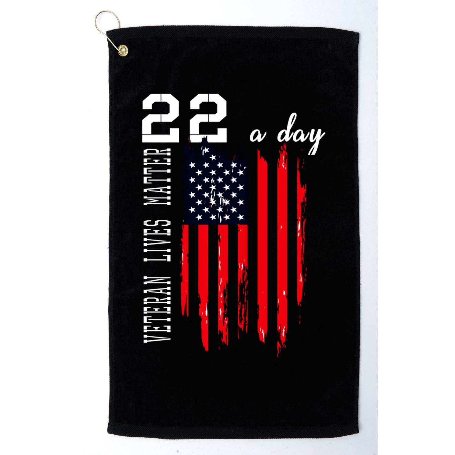 Veteran Lives Matter Suicide Awareness Ptsd Veteran 22 Day Cool Gift Golf Towel