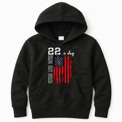 Veteran Lives Matter Suicide Awareness Ptsd Veteran 22 Day Cool Gift Kids Hoodie