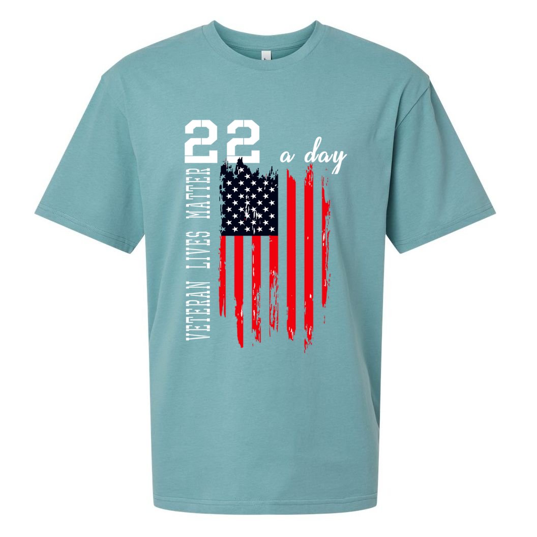 Veteran Lives Matter Suicide Awareness Ptsd Veteran 22 Day Cool Gift Sueded Cloud Jersey T-Shirt