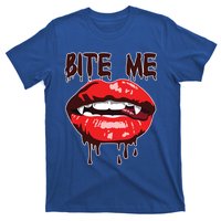 Vampire Lips Mouth Halloween Bite Me Scary Funny Gift T-Shirt