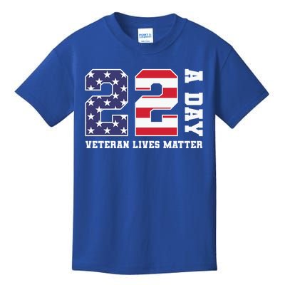 Veteran Lives Matter 22 Soldier Patriotic Gift Kids T-Shirt