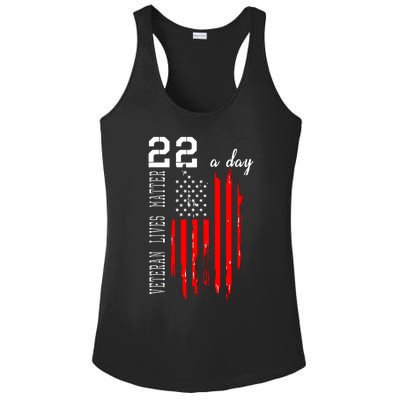 Veteran Lives Matter Suicide Awareness PTSD Veteran 22 Day Ladies PosiCharge Competitor Racerback Tank