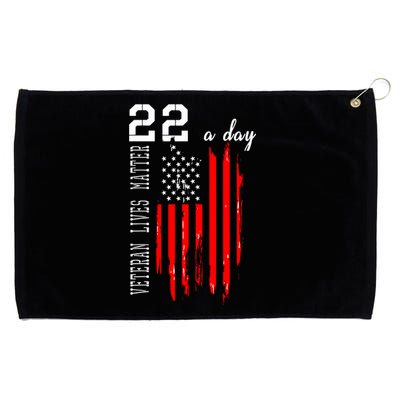 Veteran Lives Matter Suicide Awareness PTSD Veteran 22 Day Grommeted Golf Towel