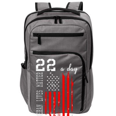 Veteran Lives Matter Suicide Awareness PTSD Veteran 22 Day Impact Tech Backpack