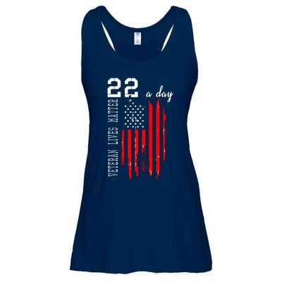 Veteran Lives Matter Suicide Awareness PTSD Veteran 22 Day Ladies Essential Flowy Tank