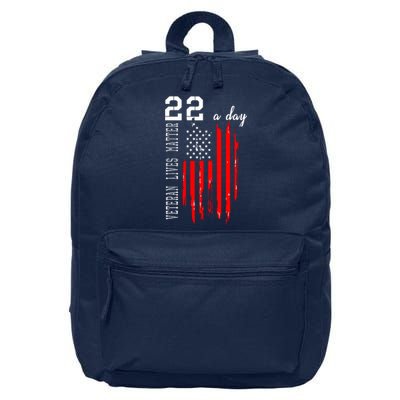 Veteran Lives Matter Suicide Awareness PTSD Veteran 22 Day 16 in Basic Backpack