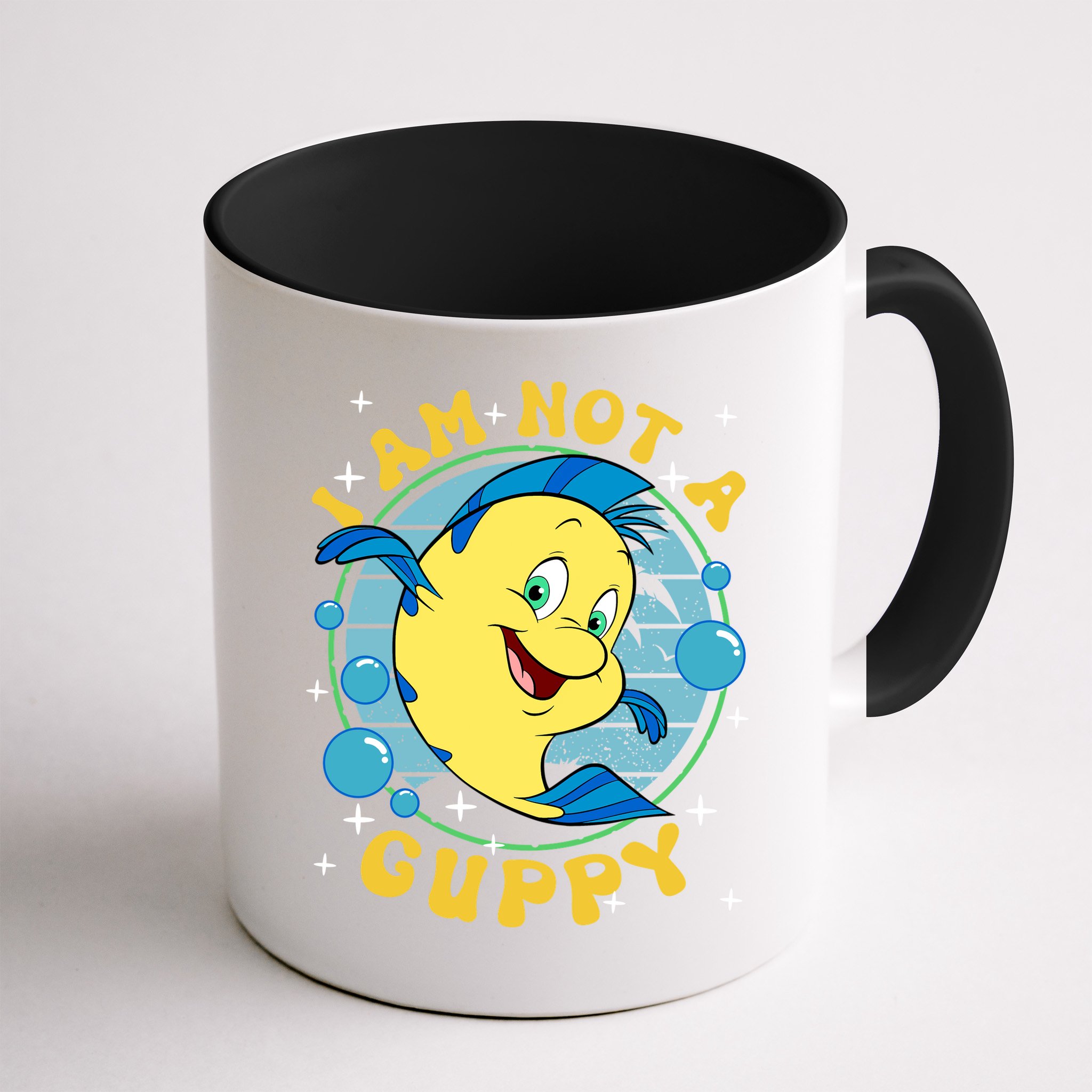 Vintage Little Mermaid Flounder I Am Not A Guppy Flounder Fish Magic Mug