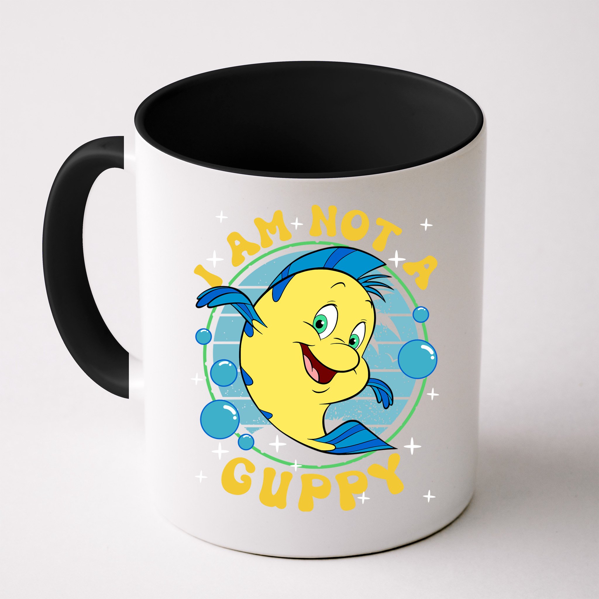 Vintage Little Mermaid Flounder I Am Not A Guppy Flounder Fish Magic Mug