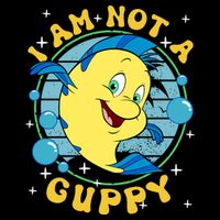 Vintage Little Mermaid Flounder I Am Not A Guppy Flounder Fish Magic Mug