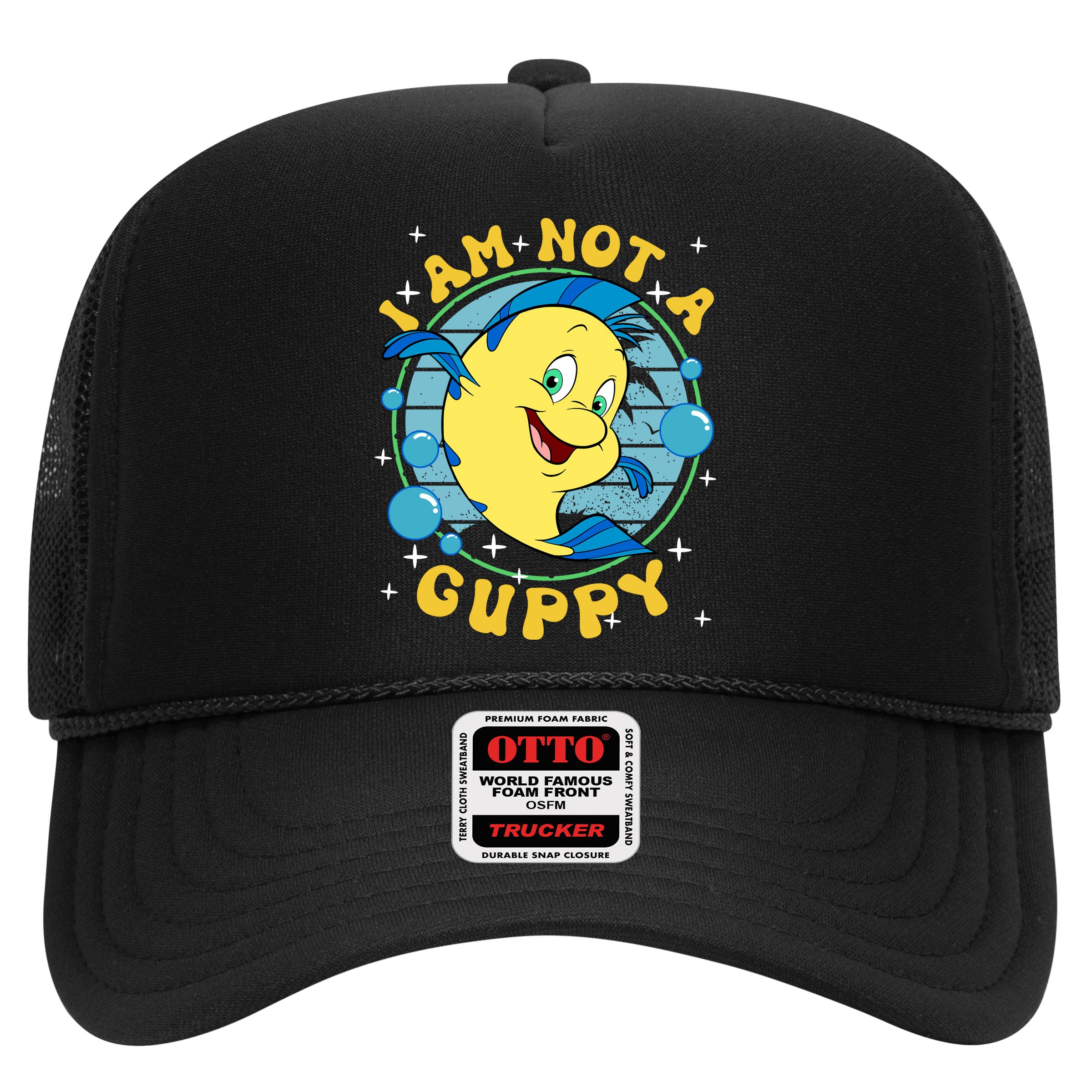Vintage Little Mermaid Flounder I Am Not A Guppy Flounder Fish Magic Hat
