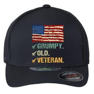 Veteran Lives Matter Grumpy Old Veteran Vietnam Veterans Day Cool Gift Flexfit Unipanel Trucker Cap