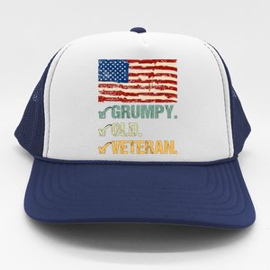 Veteran Lives Matter Grumpy Old Veteran Vietnam Veterans Day Cool Gift Trucker Hat