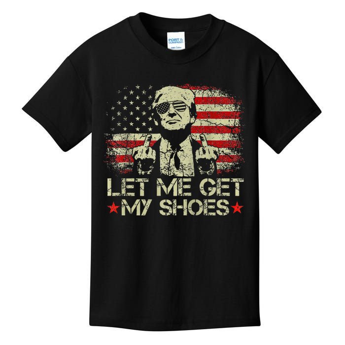 Vintage Let Me Get My Shoes Funny Quote Saying Kids T-Shirt