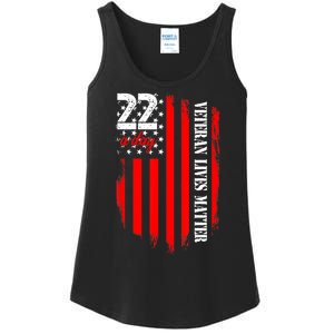 Veteran Lives Matter Suicide Awareness Ptsd Veteran 22 Day Ladies Essential Tank