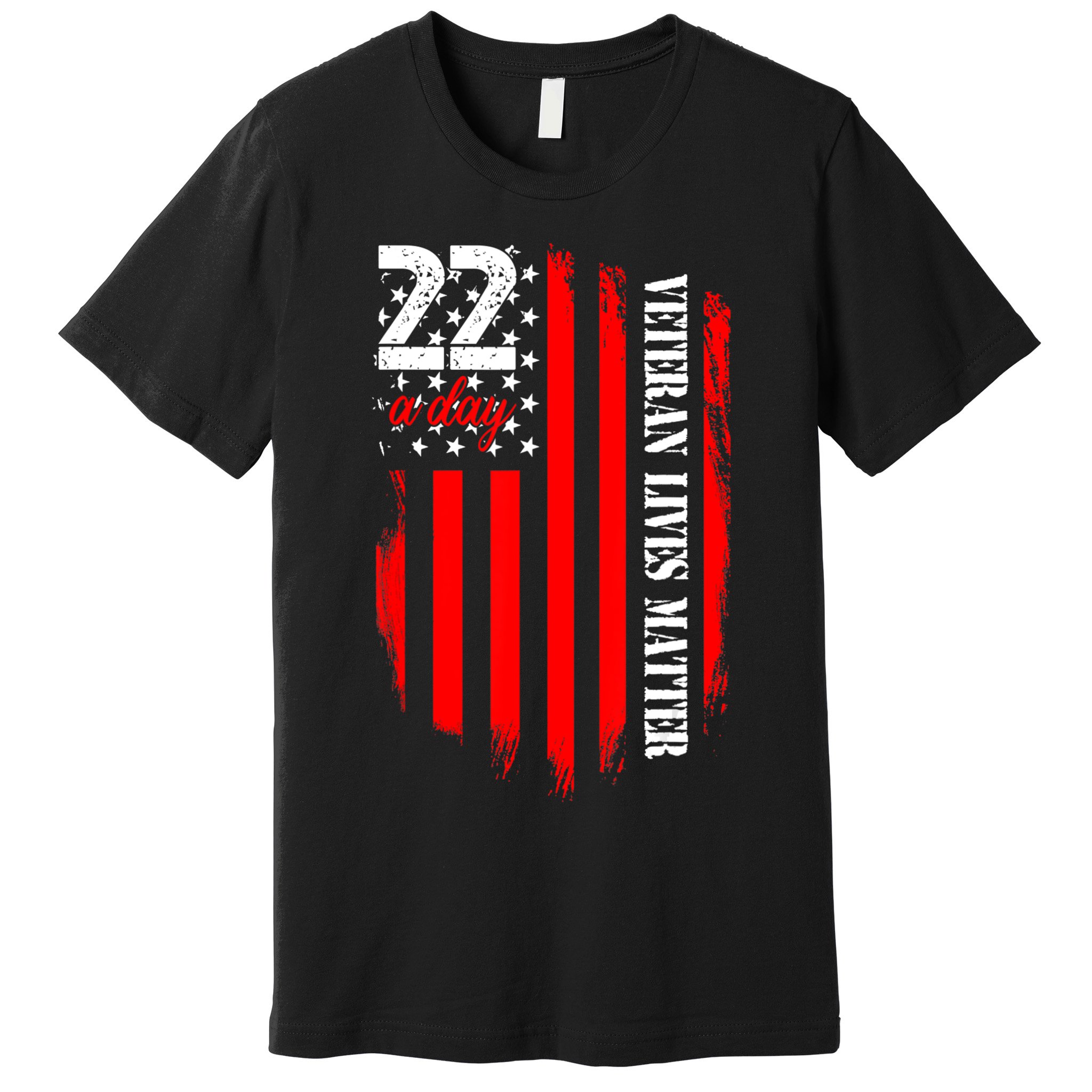 Veteran Lives Matter Suicide Awareness Ptsd Veteran 22 Day Premium T-Shirt