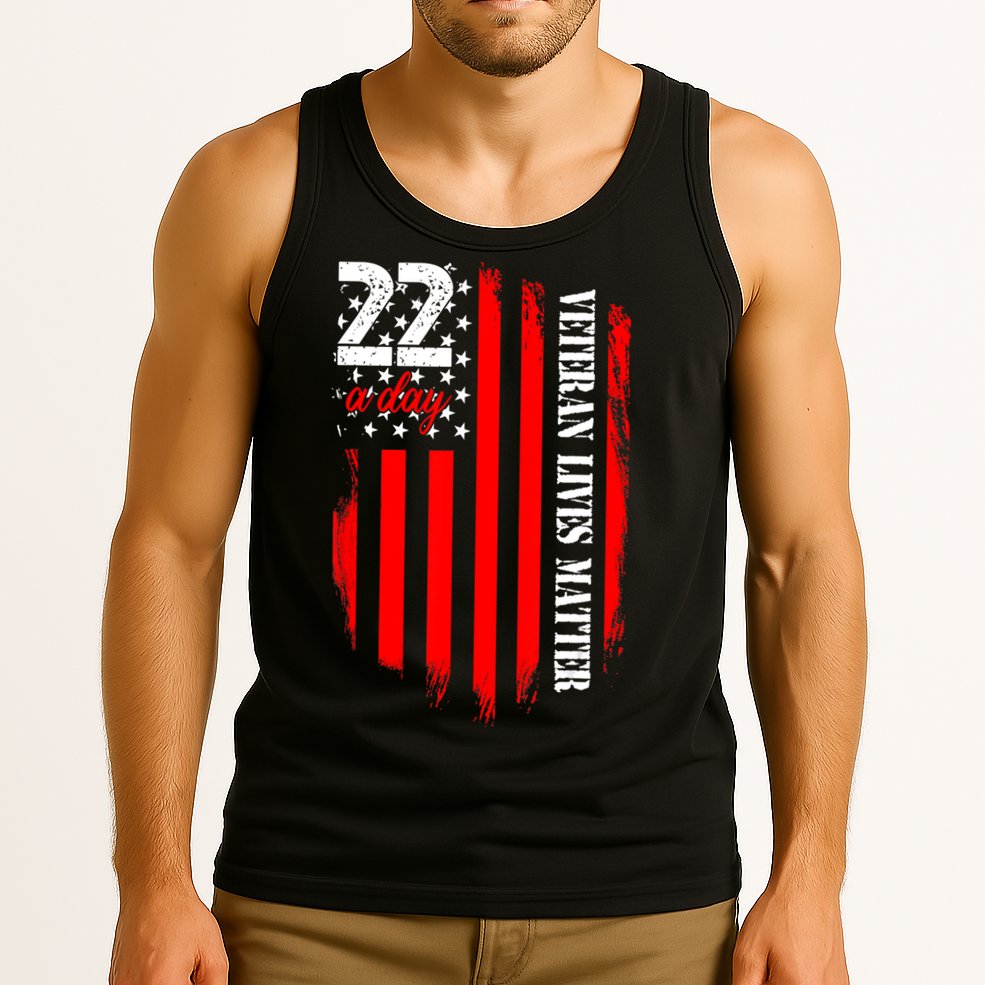 Veteran Lives Matter Suicide Awareness Ptsd Veteran 22 Day Tank Top