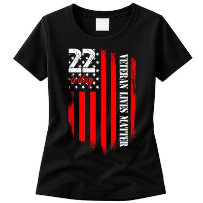Veteran Lives Matter Suicide Awareness Ptsd Veteran 22 Day Womens T-Shirt