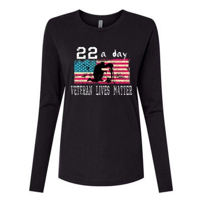 Veteran Lives Matter Suicide Awareness Ptsd Veteran 22 A Day Gift Womens Cotton Relaxed Long Sleeve T-Shirt