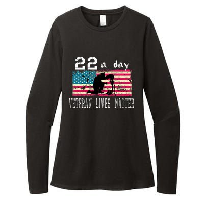 Veteran Lives Matter Suicide Awareness Ptsd Veteran 22 A Day Gift Womens CVC Long Sleeve Shirt