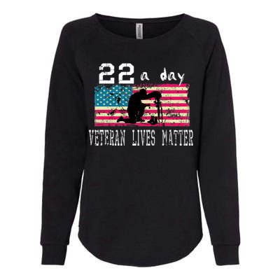 Veteran Lives Matter Suicide Awareness Ptsd Veteran 22 A Day Gift Womens California Wash Sweatshirt