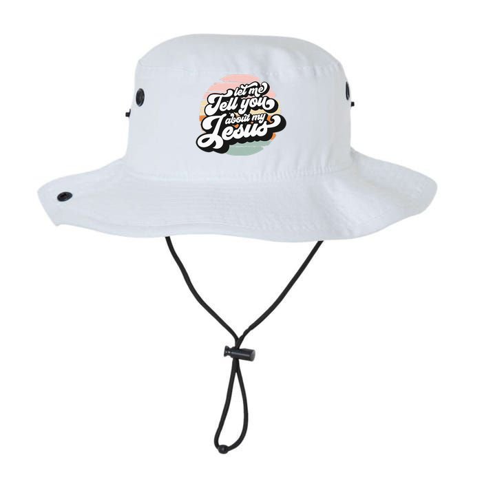 Vintage Let Me Tell You About My Jesus Christian Believers Legacy Cool Fit Booney Bucket Hat