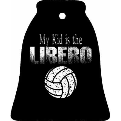 Volleyball Libero Mom Or Dad Ceramic Bell Ornament