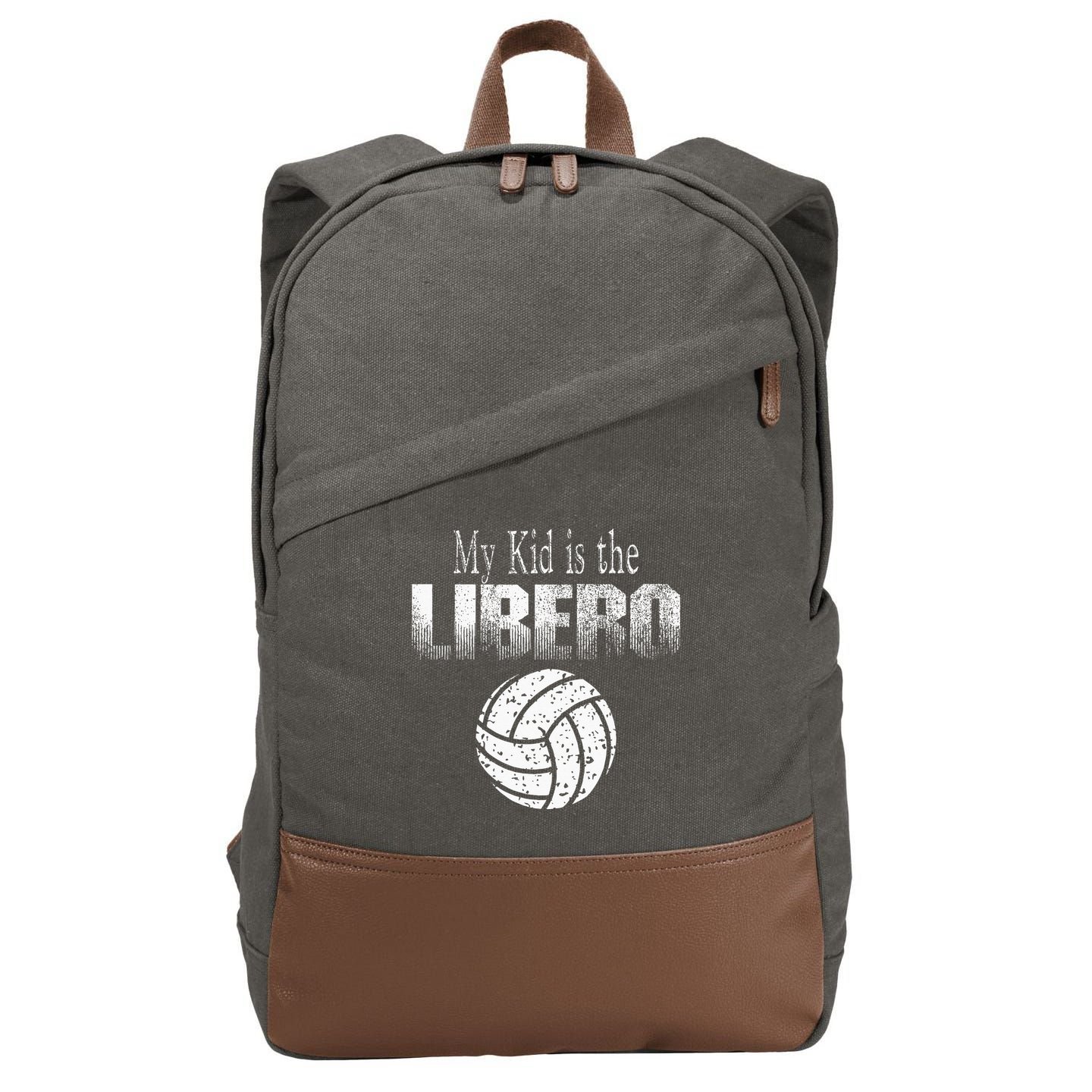 Volleyball Libero Mom Or Dad Cotton Canvas Backpack