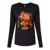 Vietnamese Lunar New Year 2024 Tet Viet Chuc Mung Nam Moi Womens Cotton Relaxed Long Sleeve T-Shirt