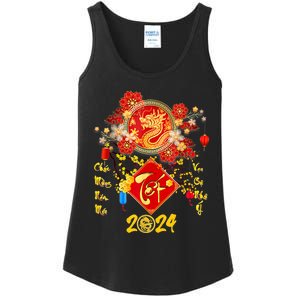 Vietnamese Lunar New Year 2024 Tet Viet Chuc Mung Nam Moi Ladies Essential Tank