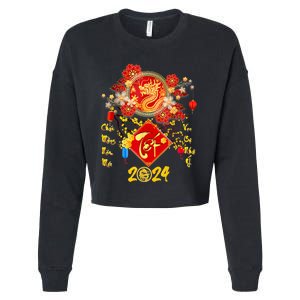 Vietnamese Lunar New Year 2024 Tet Viet Chuc Mung Nam Moi Cropped Pullover Crew