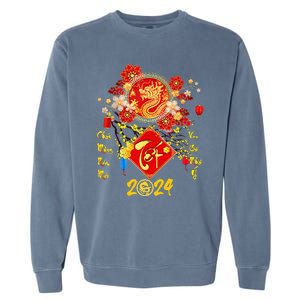 Vietnamese Lunar New Year 2024 Tet Viet Chuc Mung Nam Moi  Garment-Dyed Sweatshirt