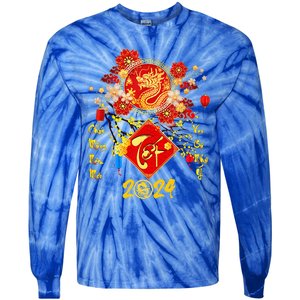 Vietnamese Lunar New Year 2024 Tet Viet Chuc Mung Nam Moi  Tie-Dye Long Sleeve Shirt