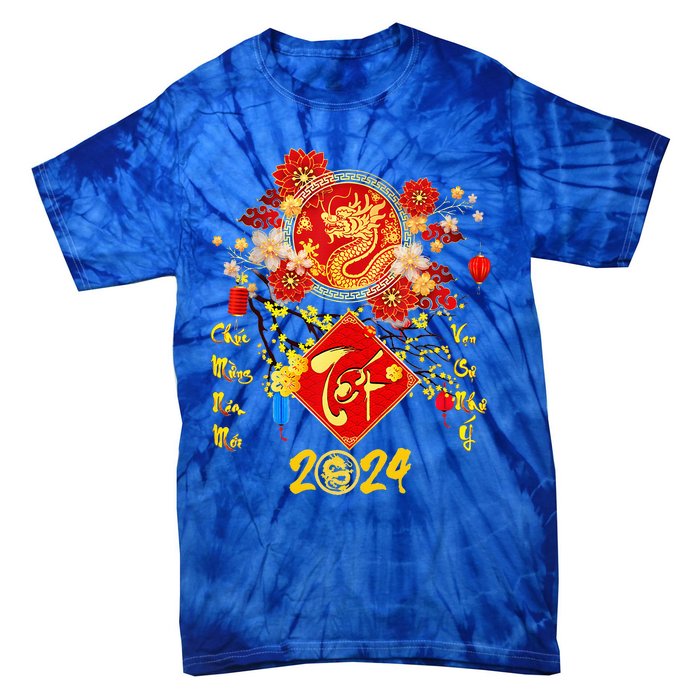 Vietnamese Lunar New Year 2024 Tet Viet Chuc Mung Nam Moi  Tie-Dye T-Shirt