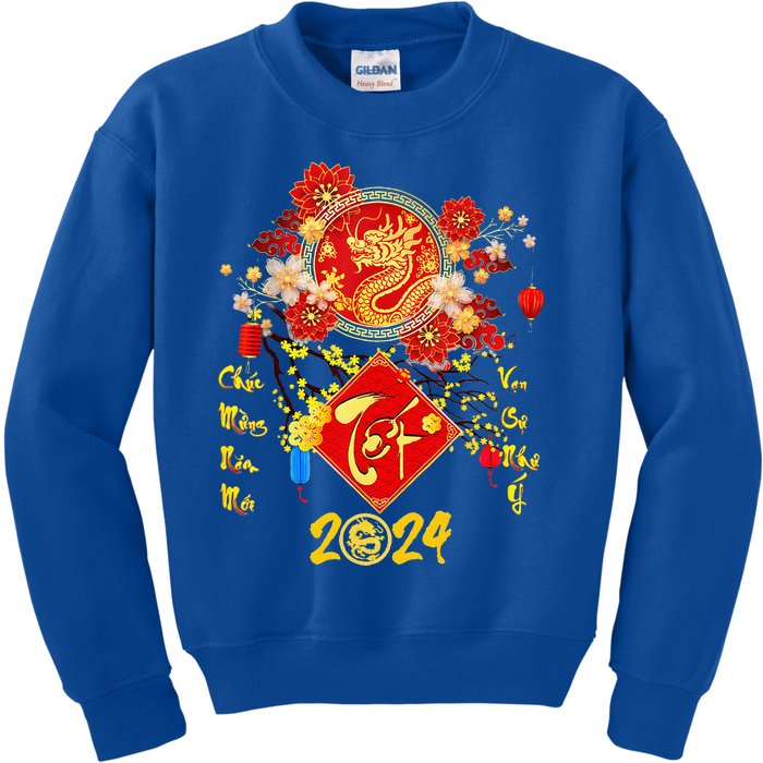 Vietnamese Lunar New Year 2024 Tet Viet Chuc Mung Nam Moi  Kids Sweatshirt