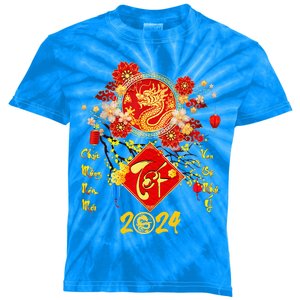 Vietnamese Lunar New Year 2024 Tet Viet Chuc Mung Nam Moi  Kids Tie-Dye T-Shirt