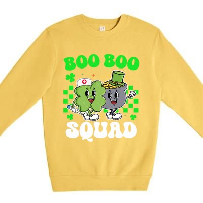 Vintage Lucky Nurse Boo Boo Squad St Patricks Day Team Gift Premium Crewneck Sweatshirt