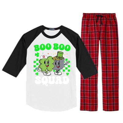 Vintage Lucky Nurse Boo Boo Squad St Patricks Day Team Gift Raglan Sleeve Pajama Set