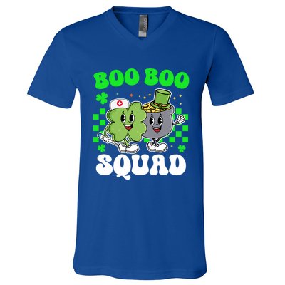 Vintage Lucky Nurse Boo Boo Squad St Patricks Day Team Gift V-Neck T-Shirt