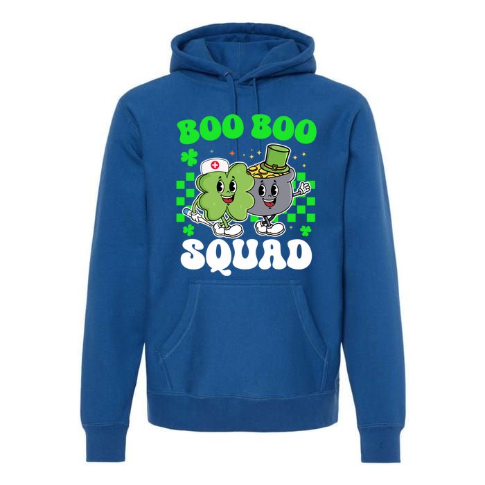 Vintage Lucky Nurse Boo Boo Squad St Patricks Day Team Gift Premium Hoodie