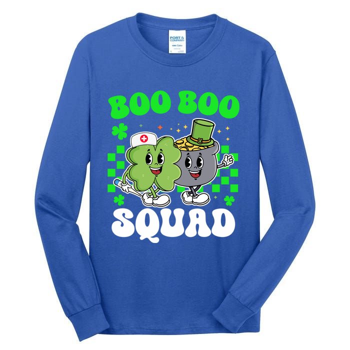 Vintage Lucky Nurse Boo Boo Squad St Patricks Day Team Gift Tall Long Sleeve T-Shirt