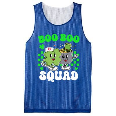 Vintage Lucky Nurse Boo Boo Squad St Patricks Day Team Gift Mesh Reversible Basketball Jersey Tank