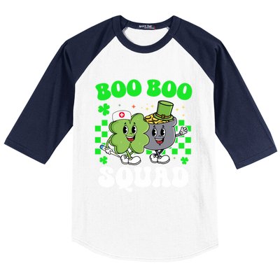 Vintage Lucky Nurse Boo Boo Squad St Patricks Day Team Gift Baseball Sleeve Shirt