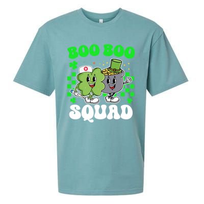 Vintage Lucky Nurse Boo Boo Squad St Patricks Day Team Gift Sueded Cloud Jersey T-Shirt