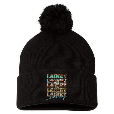 Vintage Lainey Name Personalized Love Animal Awesome Apparel Pom Pom 12in Knit Beanie