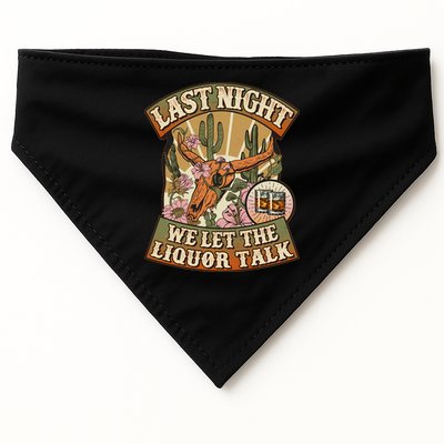 Vintage Last Night We Let The Liquor Talk USA-Made Doggie Bandana